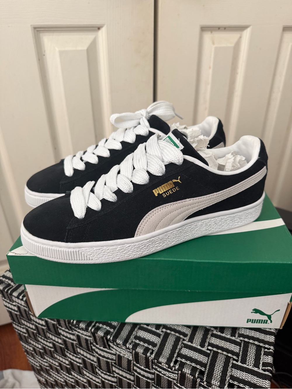 Puma Black Suede Classic XXL Size 8